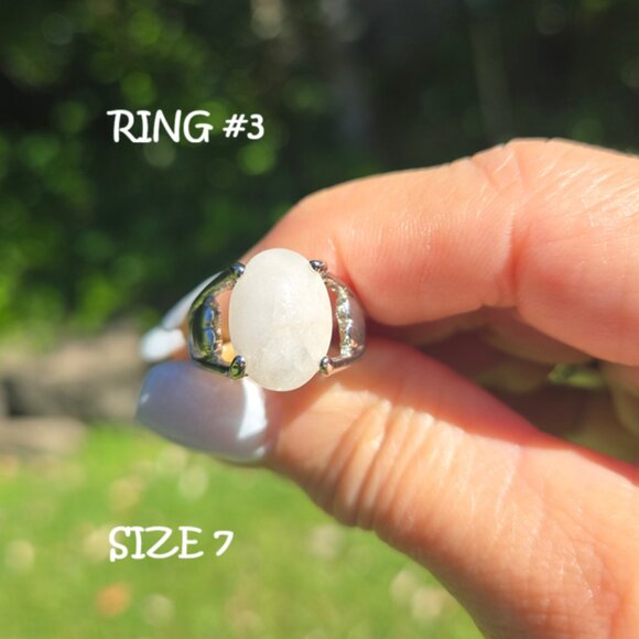 Rose Quartz Gemstone Rings, Various Sizes - Picture 5 of 11